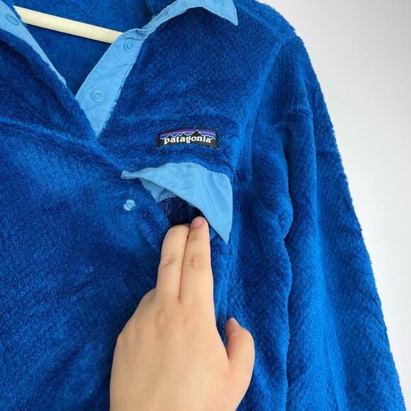 Patagonia Polartec 1/4 snap-T blue outdoor pullover sweater women's size XS - Picture 3 of 16